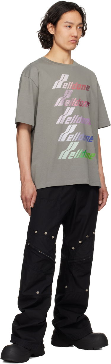 Тениска We11done We11done Multi-Logo T-Shirt Сиво | WD-TT1-25-764-U-GY, 3