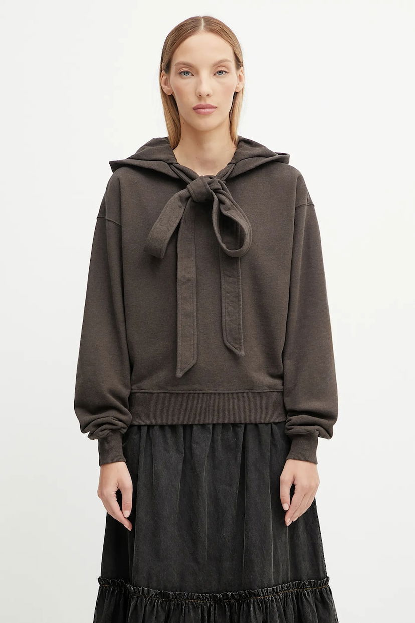 Суитчър JW Anderson JW Anderson Tied Bow Hoodie Кафяво | JW0244.PG1719