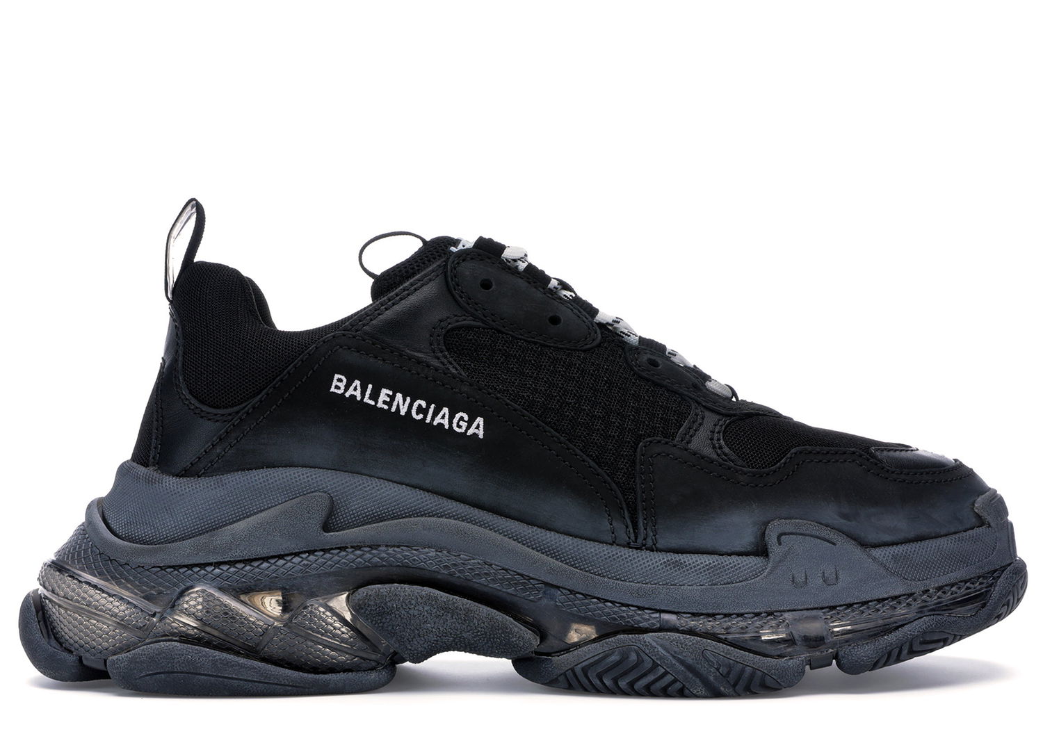 Кецове и обувки Balenciaga Triple S Clear Sole Black Черно | 541624 W09O1 1000, 0