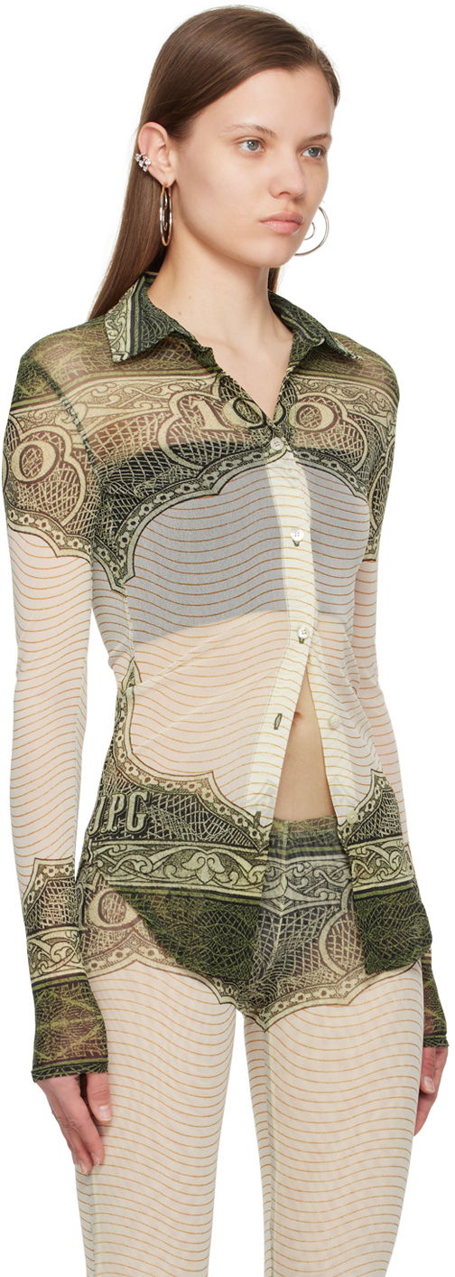 Риза Jean Paul Gaultier Gaultier 'The Cartouche' Print Shirt Зелено | 24/25-U-CH044-T515-400300156, 1