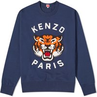 Пуловер KENZO Men's Lucky Tiger Crew Sweat Midnight Blue Тъмно синьо | FE58SW0104MF-77, 1