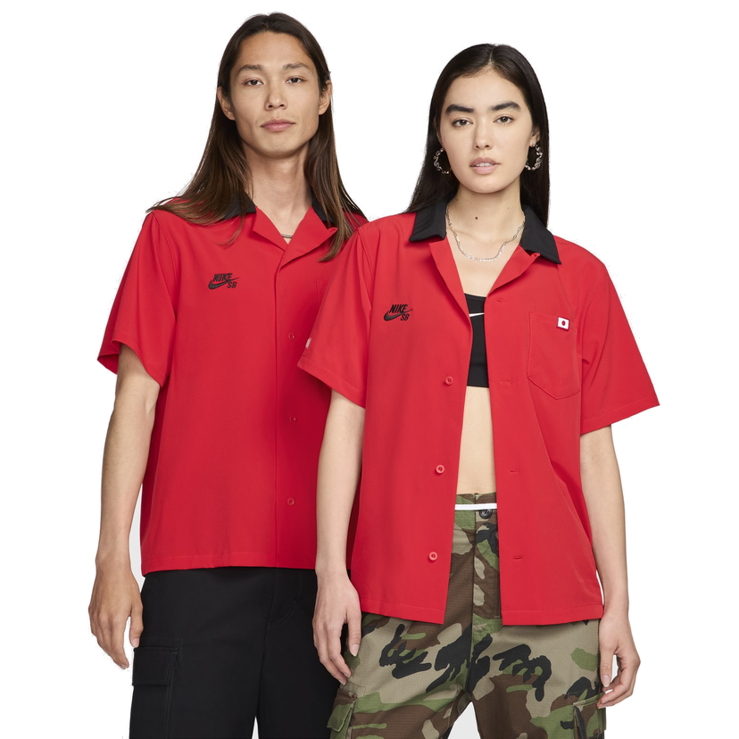 Риза Nike SB Team Button-Up Shirt Червено | FZ4057-657