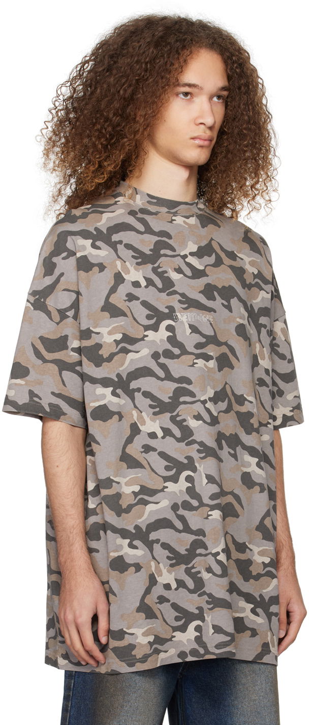Тениска We11done We11done Camo Oversized T-Shirt Сиво | WD-TT0-24-793-U-GY, 1