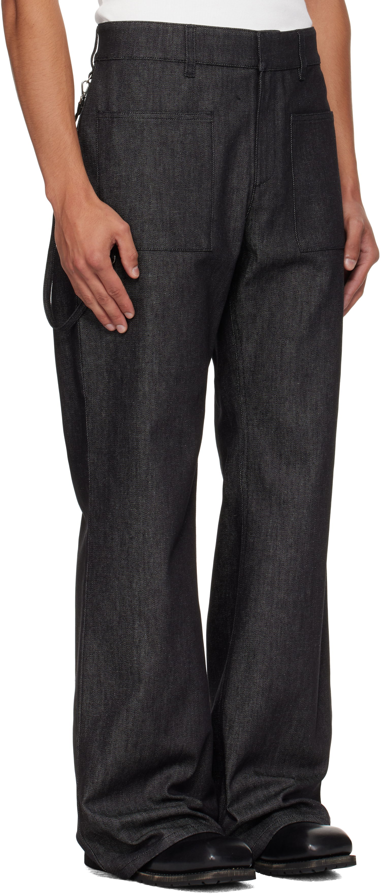 Дънки Courrèges Courrèges 2-Pocket Flare Jeans Черно | 325DPA414DE0044, 1