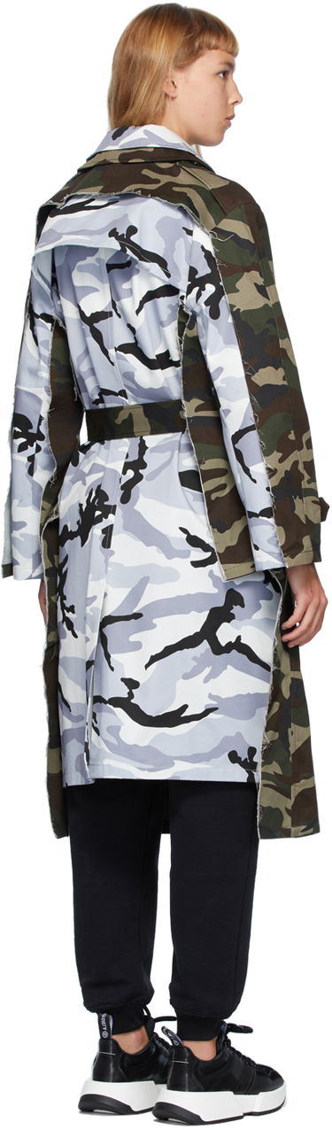 Тренчкот VETEMENTS Vetements Layered Camo Trench Coat Зелено | WAH21JA943, 2