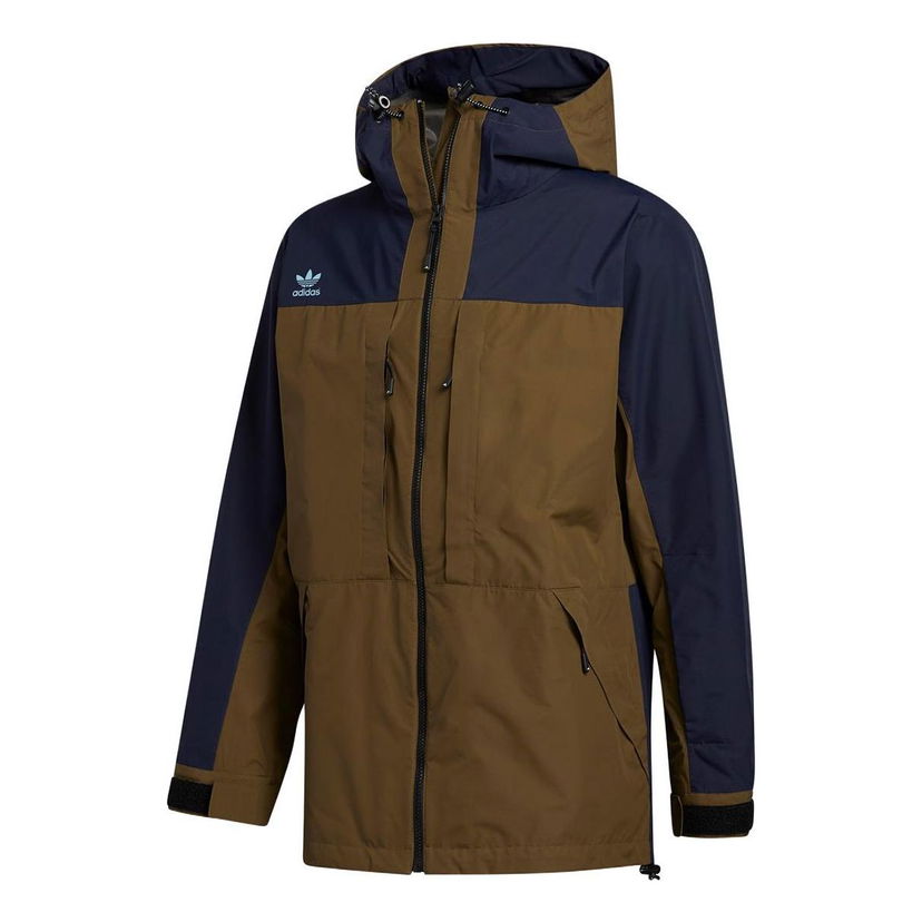 Парка adidas Originals adidas Originals Gore-Tex Colorblock Windproof Hooded Outdoor Jacket Кафяво | FJ7584