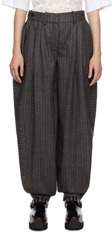 Панталони Stella McCartney Stella McCartney Pinstripe Balloon Trousers Сиво | 6401383CR751, 0