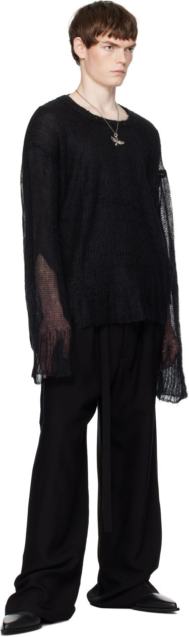 Пуловер Ann Demeulemeester Ann Demeulemeester Kent Open Neck Sweater Черно | B0012862-KN058-099, 3