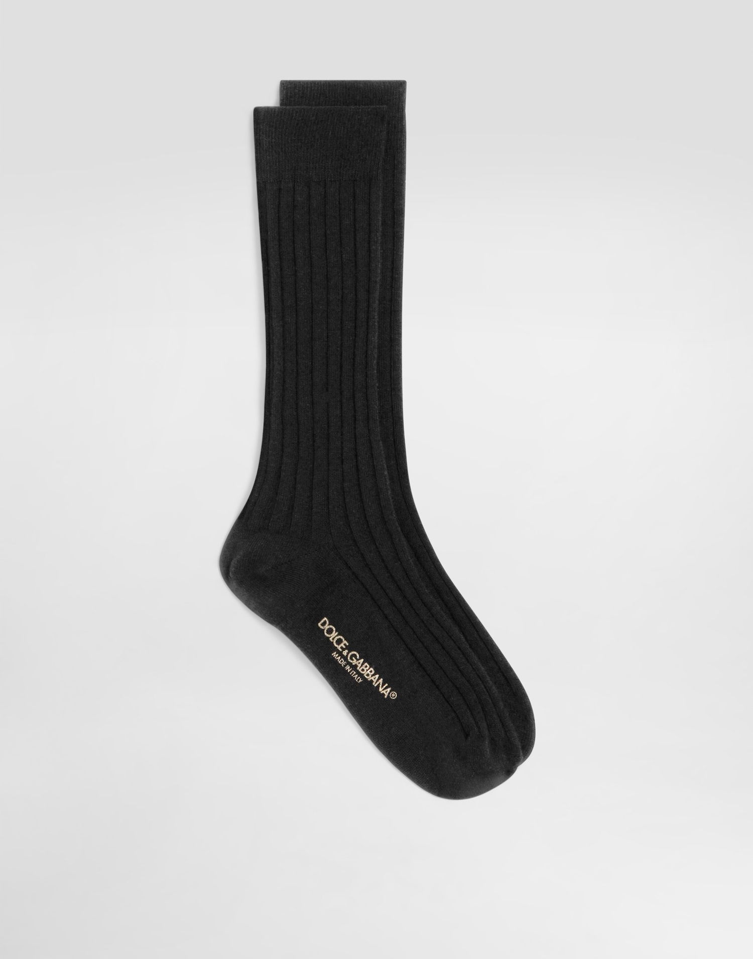Чорапи Dolce & Gabbana Dolce & Gabbana Ribbed Wool Socks Черно | FXP07TJGMD1N0000, 1