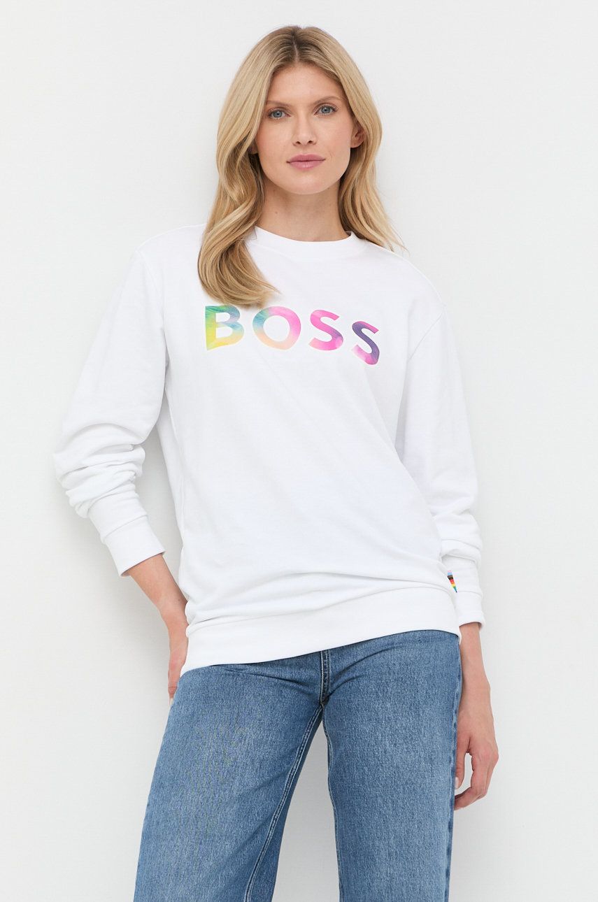 Суитчър BOSS Equal Sweatshirt Бяло | 50477836, 0