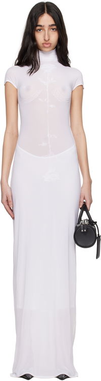 Jean Paul Gaultier Viscose Jersey Sleeveless Maxi Dress
