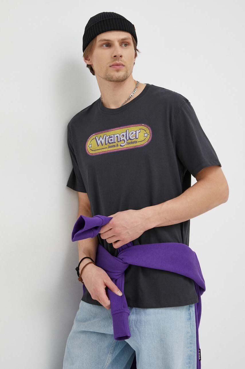 Тениска Wrangler Cotton T-Shirt Черно | W773EEXV6, 0
