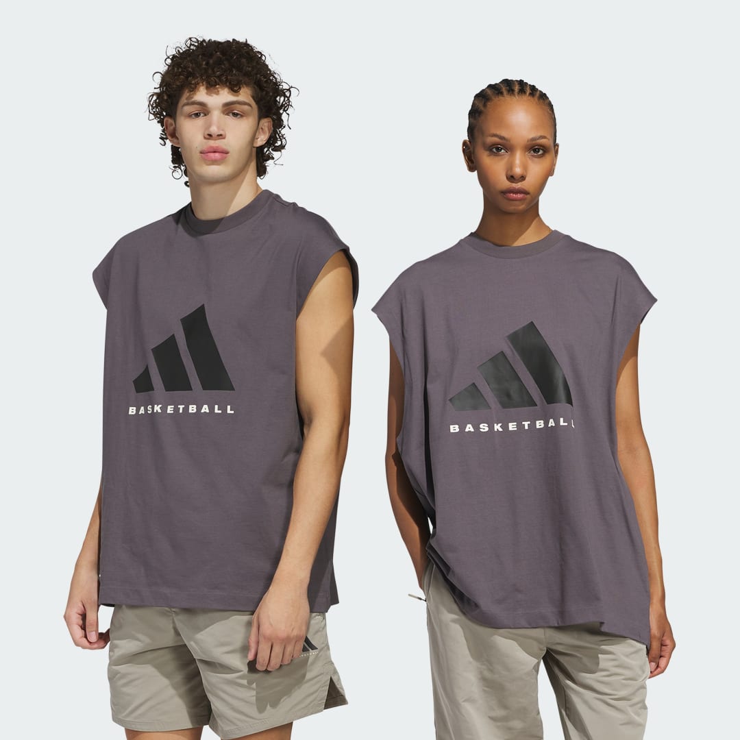 Потник adidas Performance Basketball Sleeveless T-Shirt Лилаво | JC7836, 0