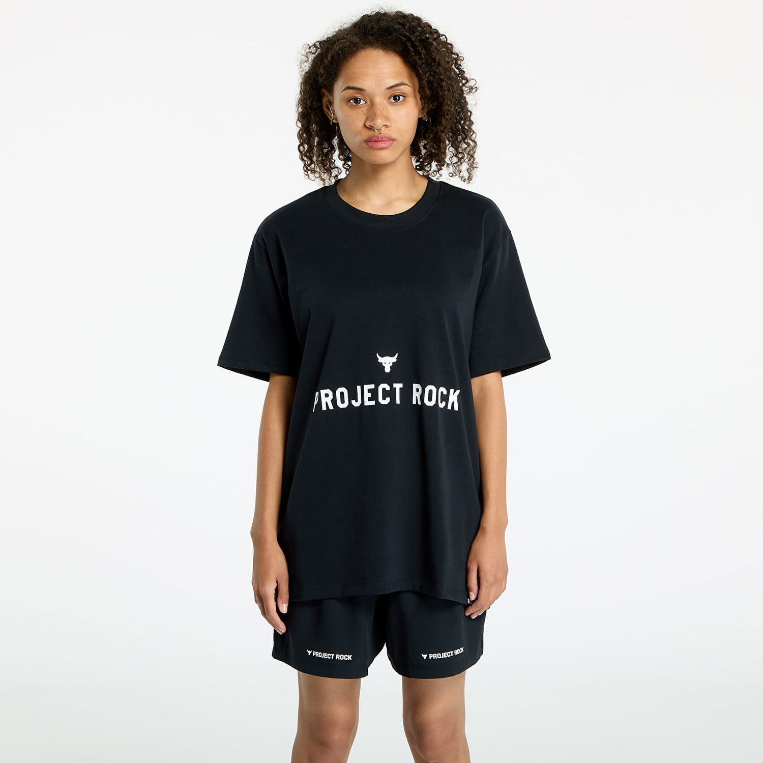 Тениска Under Armour Project Rock Campus Q3 T-Shirt Black/ White Черно | 1386440-001, 0
