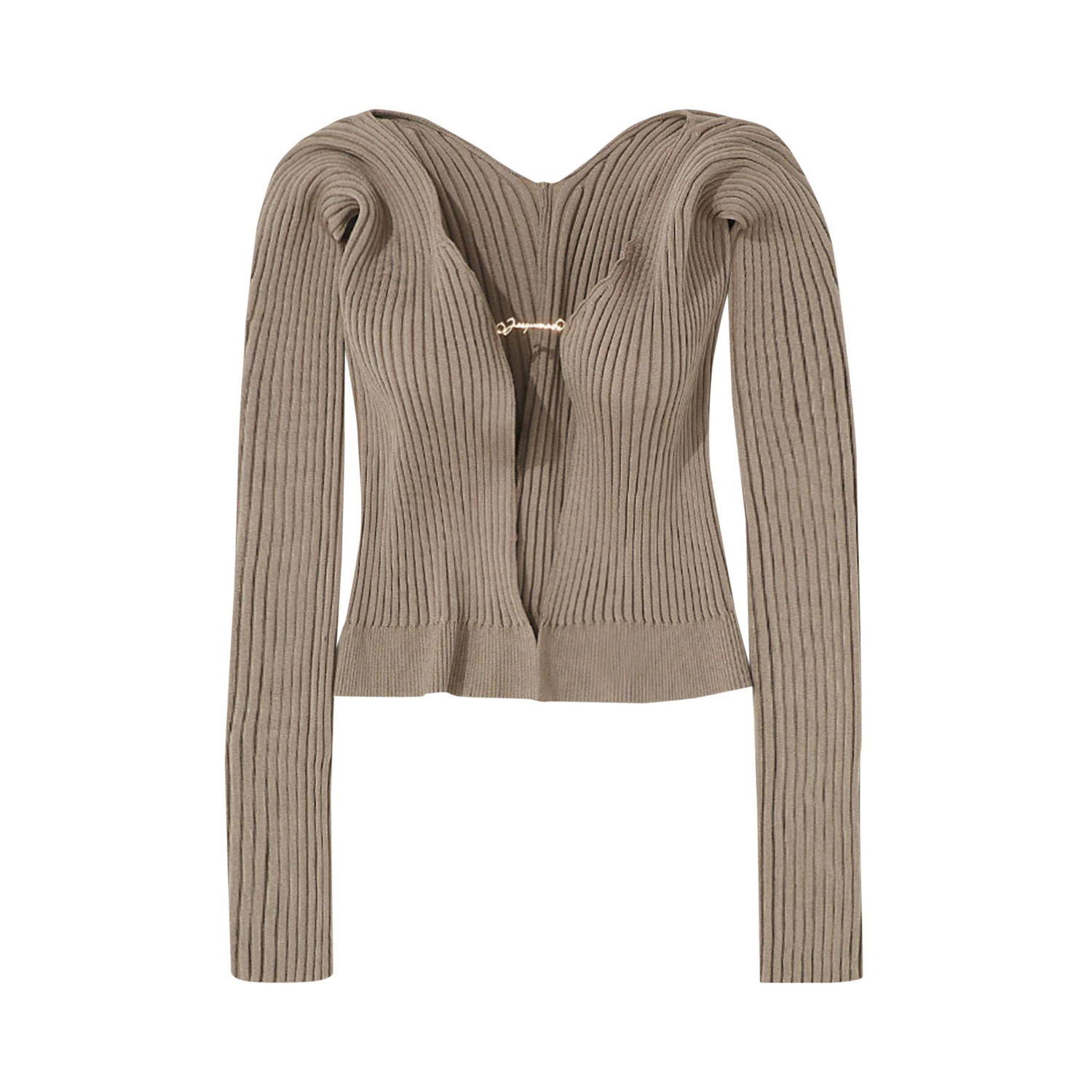Пуловер Jacquemus La Maille Pralu Longue Cardigan Кафяво | 223KN500 2190 180, 1