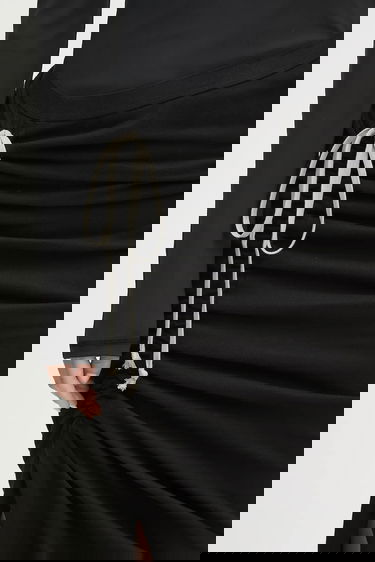 Пола Rick Owens Rick Owens DRKSHDW Soft Edfu Long Maxi Skirt Черно | DS02E7337.JDB, 3