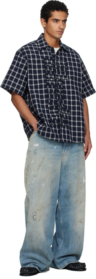 Риза Rhude Plaid Center Logo Short Sleeve Button Up Shirt Многоцветен | RHPF25SR05012, 3