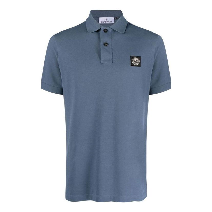 Поло тениска Stone Island Logo Patch Polo Синьо | 10152SC17-V0024