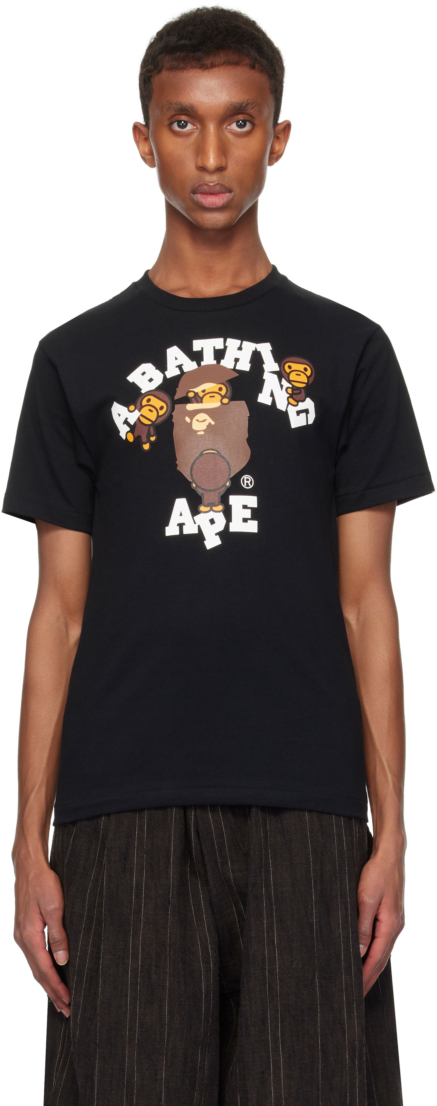 Тениска BAPE College T-shirt Черно | 002TEK301002M, 0