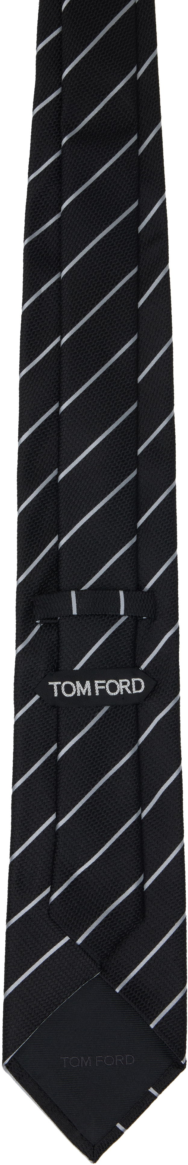 Колани Tom Ford Tom Ford Striped Tie Черно | STE001-S0082, 1