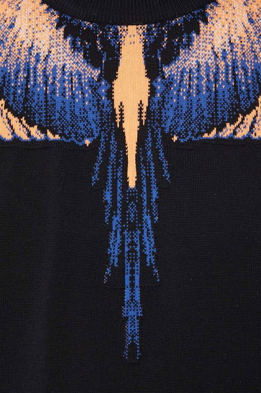 Пуловер Marcelo Burlon Marcelo Burlon Icon Wings Knit Boxy Crew Sweatshirt Черно | CMHE024S24KNI0011026, 5