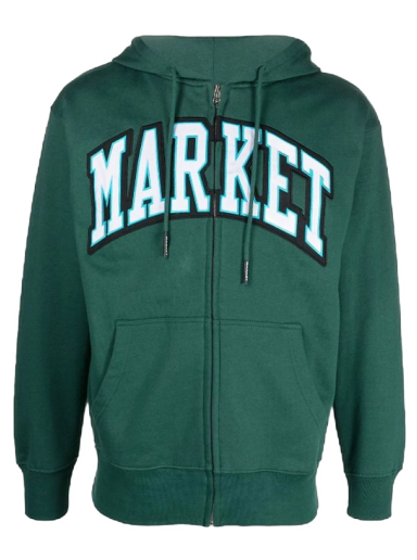 Суитчър MARKET Arc Zip-Up Hoodie Зелено | 397000384-2