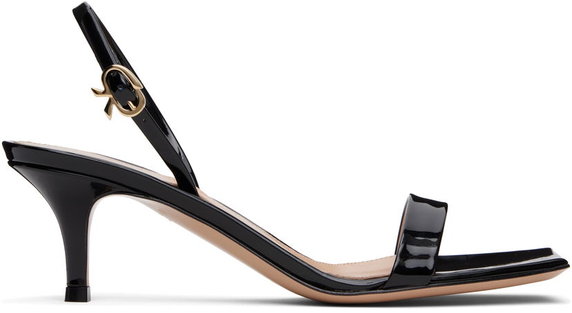 Аксесоари Gianvito Rossi Gianvito Rossi Ribbon Kitten Heel Sandals Черно | G32091-55RIC-VER