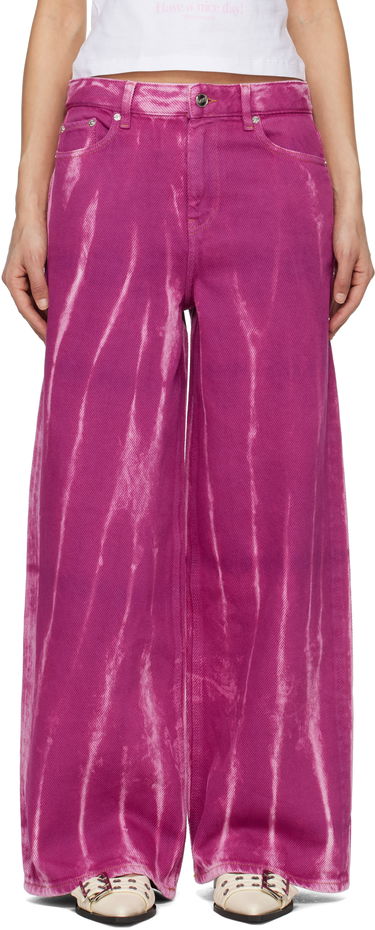 Дънки GANNI GANNI Overdyed Heavy Denim Marri Jeans Лилаво | J1671, 0
