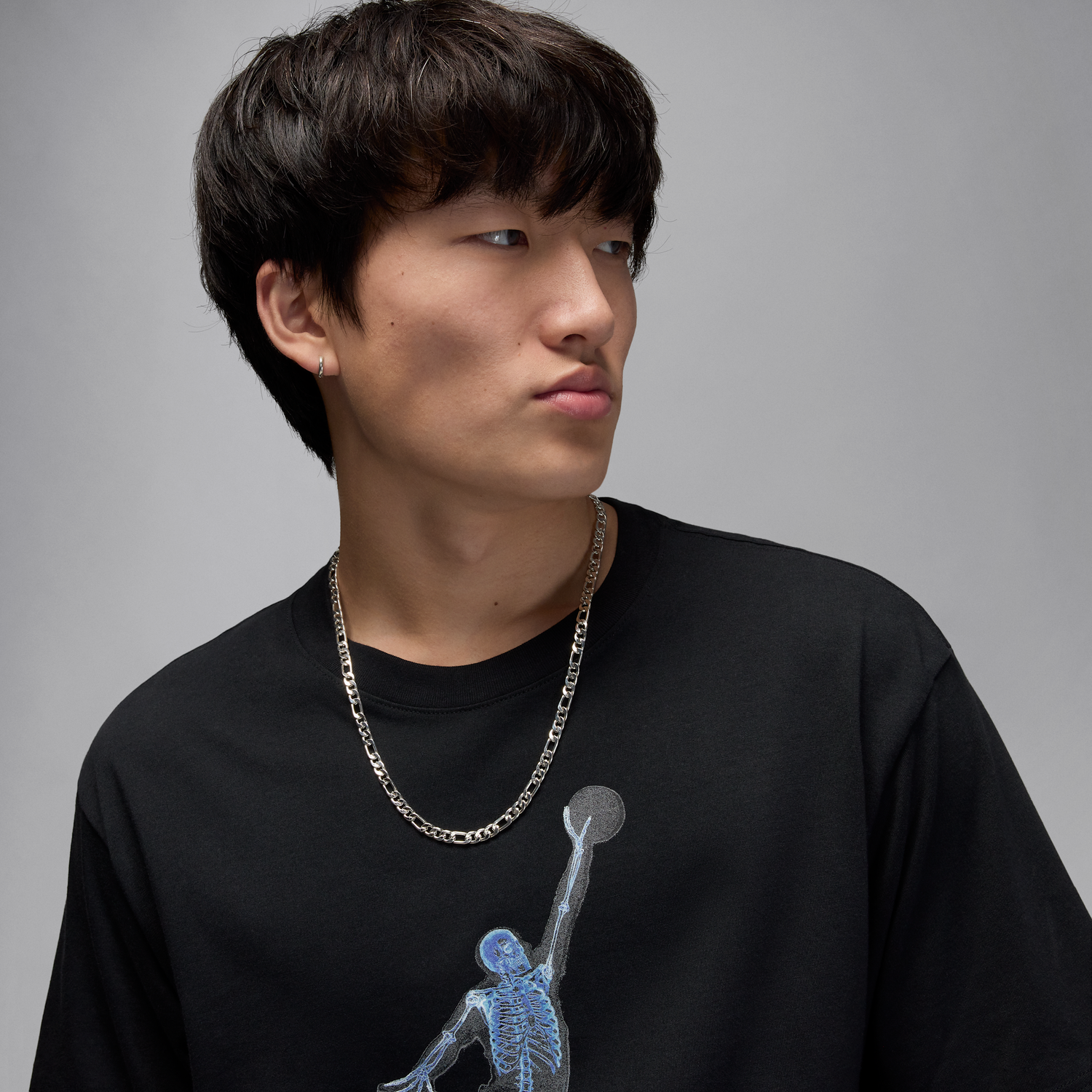 Тениска Jordan Jordan Skeleton Jumpman Graphic Cotton T-Shirt Черно | HQ8976-010, 1