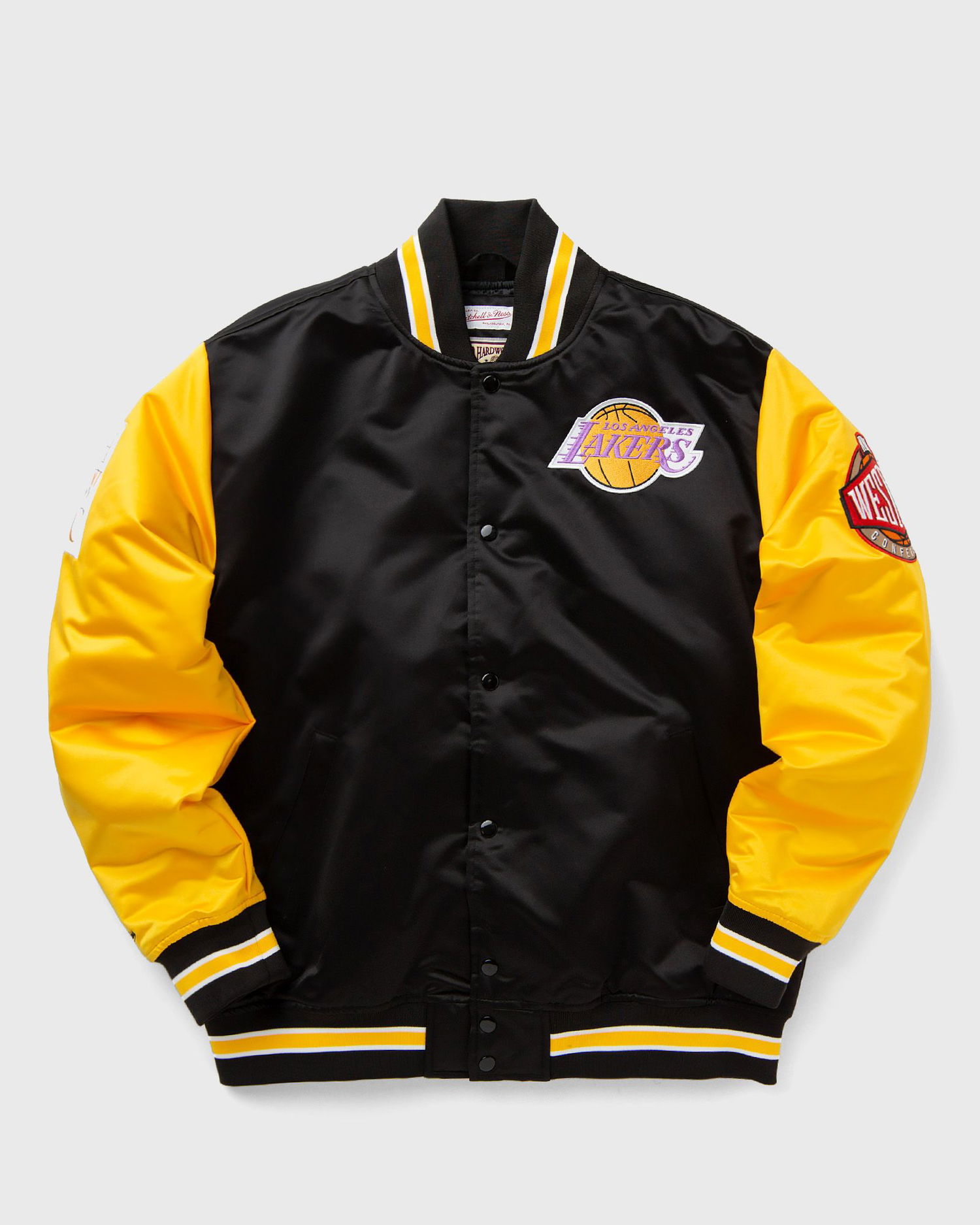 Яке бомбър Mitchell & Ness NBA Heavyweight Satin Jacket VINTAGE LOGO LOS ANGELES LAKERS Черно | JK8453-LALBLCK, 0