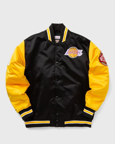 Яке бомбър Mitchell & Ness NBA Heavyweight Satin Jacket VINTAGE LOGO LOS ANGELES LAKERS Черно | JK8453-LALBLCK, 0