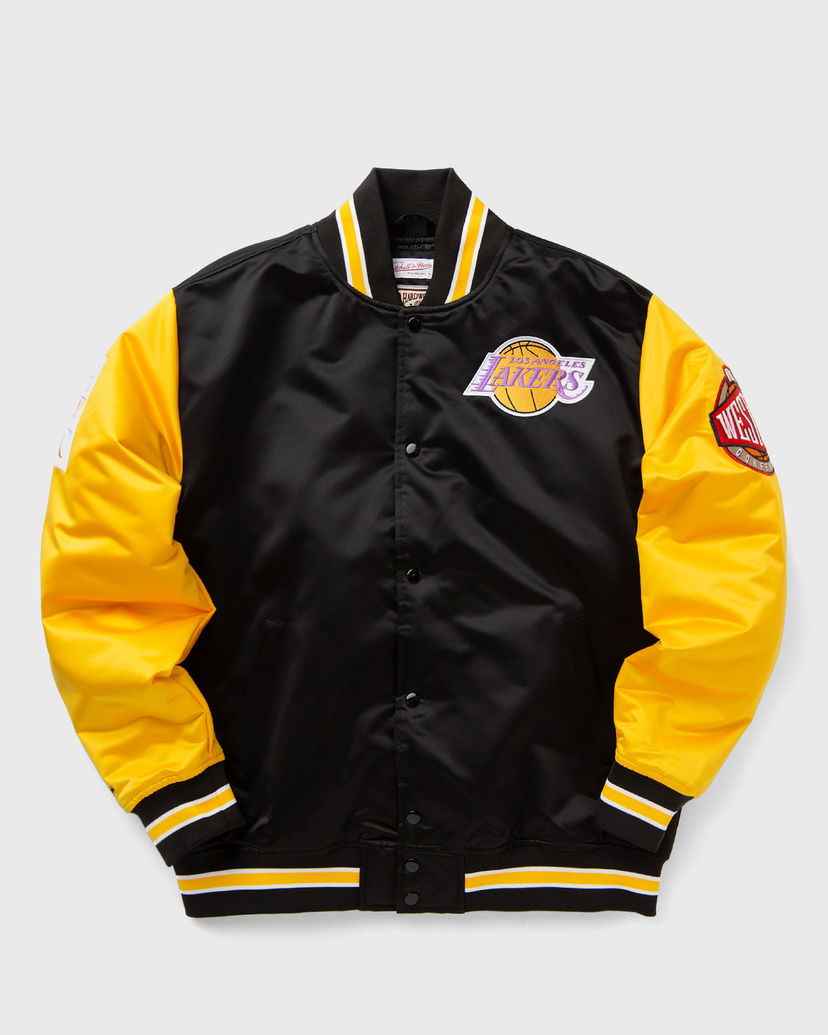 Яке бомбър Mitchell & Ness NBA Heavyweight Satin Jacket VINTAGE LOGO LOS ANGELES LAKERS Черно | JK8453-LALBLCK