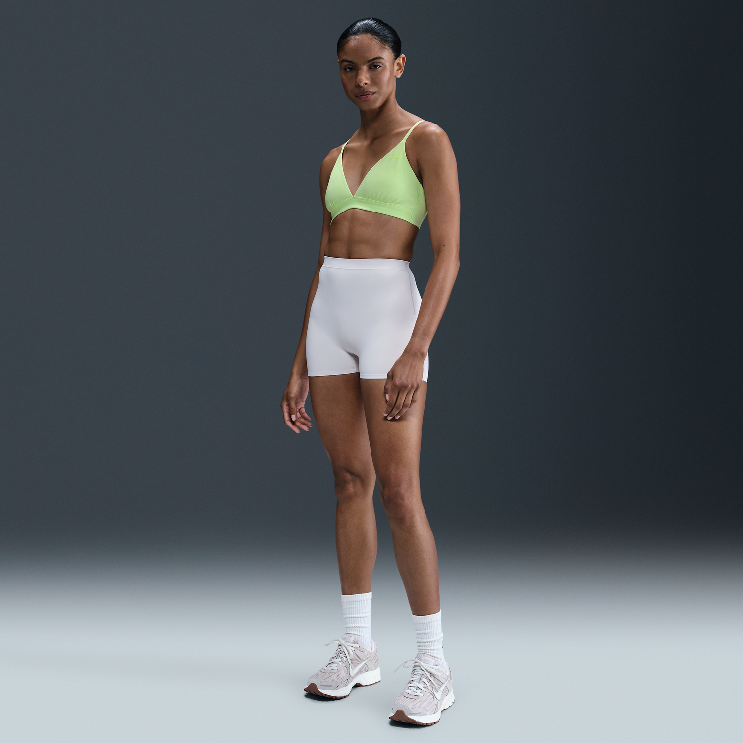 Сутиен Nike Nike Form Light-Support Unpadded Triangle Sports Bra Жълто | HQ7003-701, 1