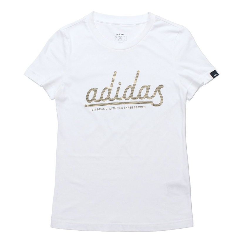 Тениска adidas Originals Women's Foil Print T-Shirt Бяло | FM6174