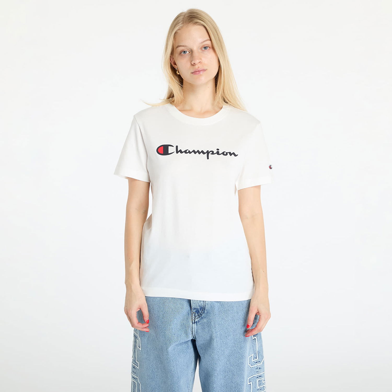 Тениска Champion T-shirt SS Бяло | 117534 CHA WW003, 0