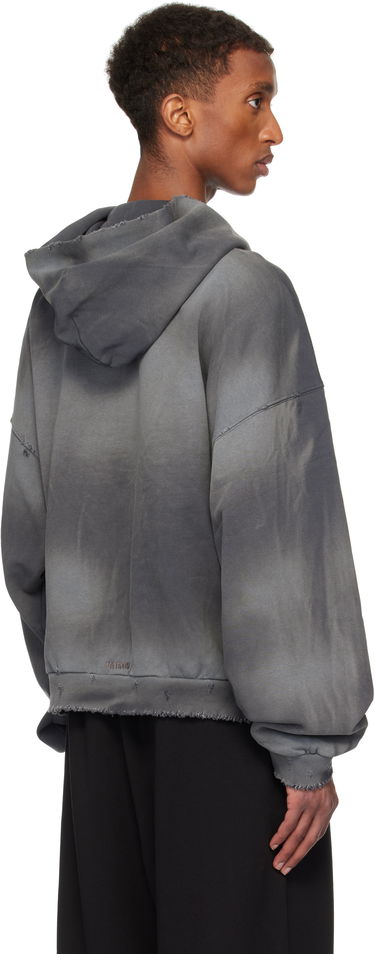 Суитчър We11done We11done Distressed Zip-Up Hoodie Сиво | WD-TJ3-24-833-U-CH, 2