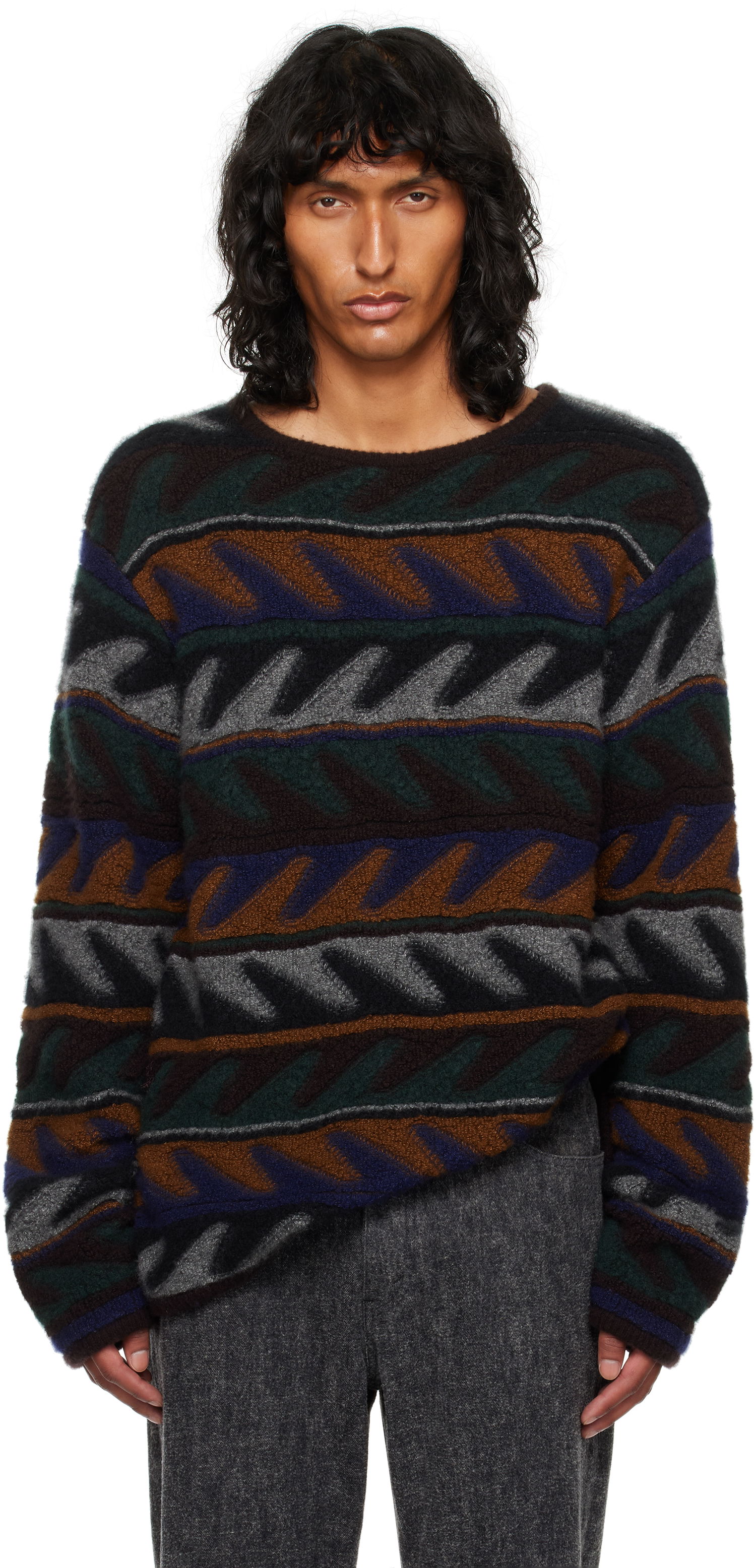 Пуловер The Row Bakou Multicolor Knit Sweater Многоцветен | 782-Y50, 0