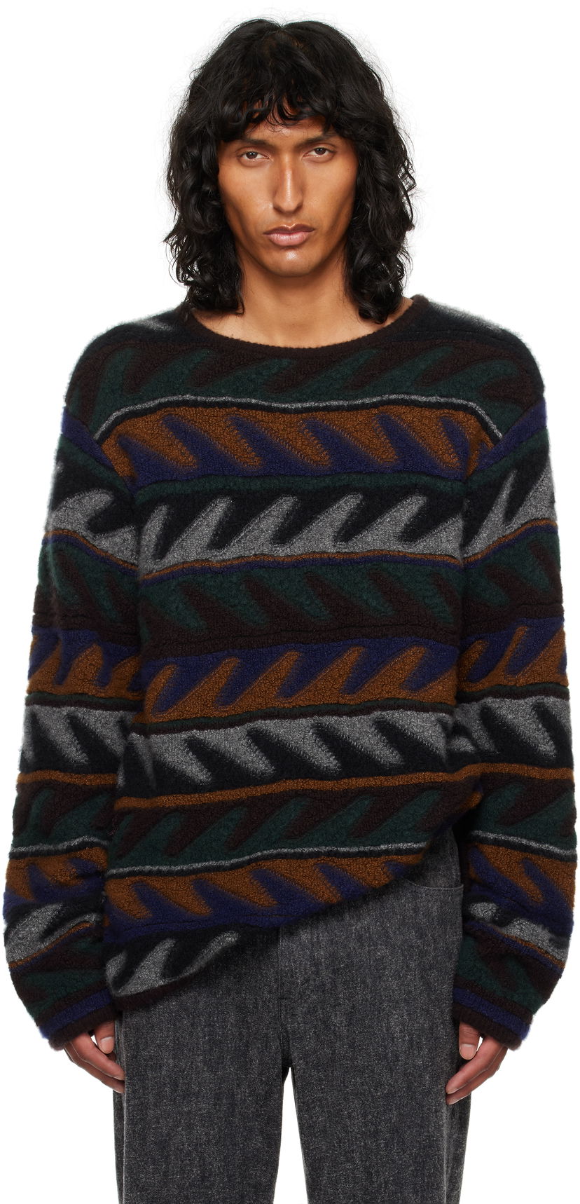 Пуловер The Row Bakou Multicolor Knit Sweater Многоцветен | 782-Y50