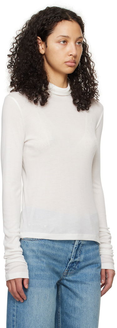 Тениска Anine Bing Slim Fit Turtleneck Top Бяло | A-08-2406-100, 3