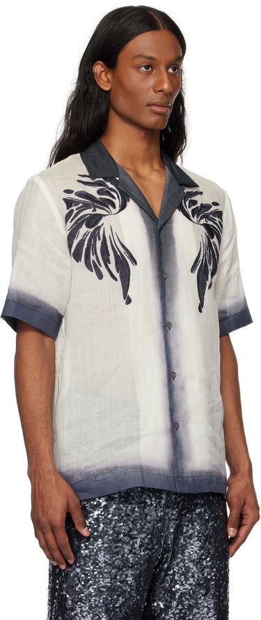 Риза Dries Van Noten Dries Van Noten Embroidered Linen Shirt Сиво | 251-080748-1268, 1