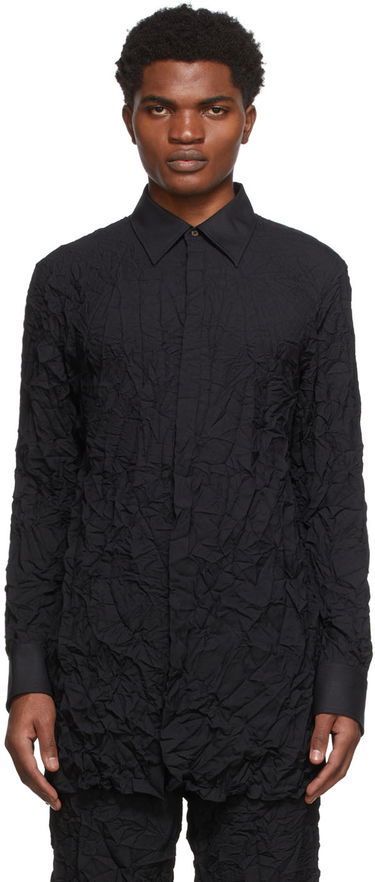 Риза Dion Lee Crinkle Button-Up Shirt Черно | C5017S22, 0