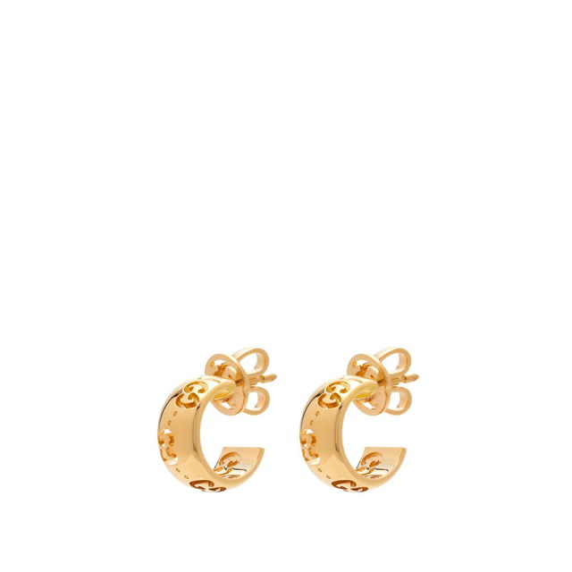 Gold Icon Hoop Earrings