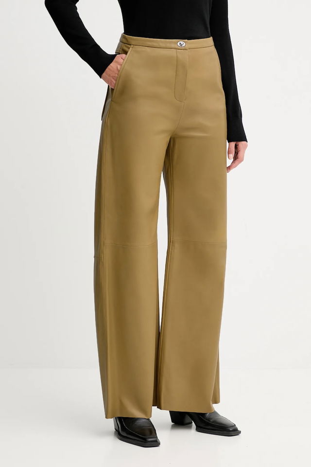 Stand Studio Rowena Wide Leg Leather Pants