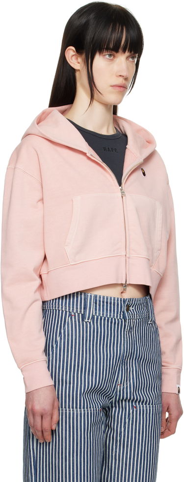 Суитчър BAPE BAPE One Point Cropped Zip Hoodie Тъмно синьо | 001ZPL302007L, 4