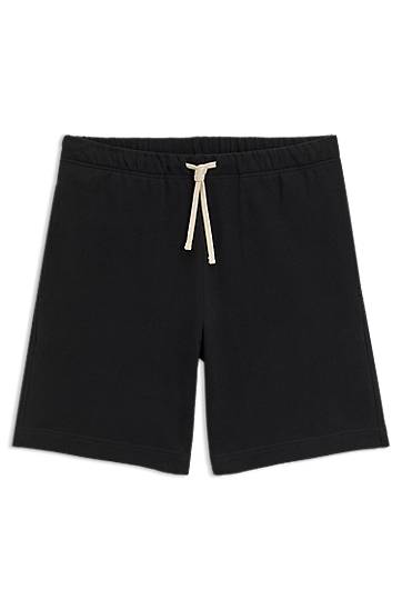 Къси панталони BOSS BECKHAM x BOSS Oversized-Fit Cotton Terry Shorts Черно | 50549262, 0