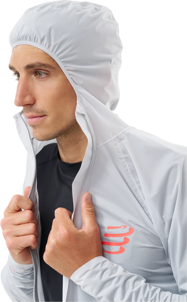 Яке Compressport Compressport Hurricane Waterproof 10/10 Hooded Jacket Бяло | am00009b1046, 2
