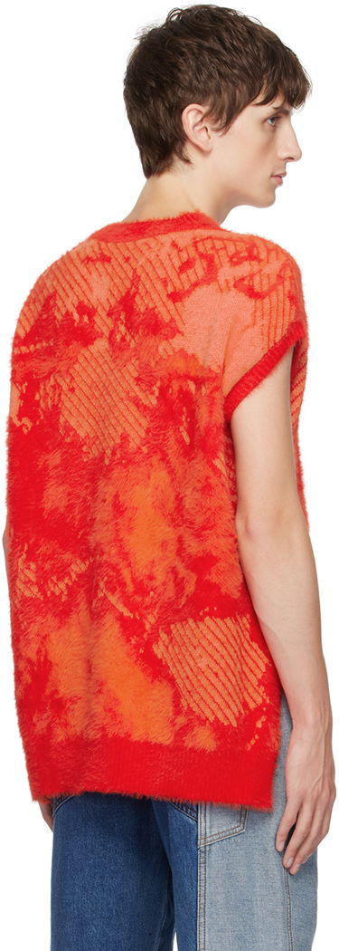 Пуловер Feng Chen Wang Feng Chen Wang Landscape Painting Sleeveless Sweater Червено | FUF16KT14O, 2
