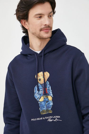 Суитчър Polo by Ralph Lauren Graphic Fleece Bear Hoodie Тъмно синьо | 710853309001, 0