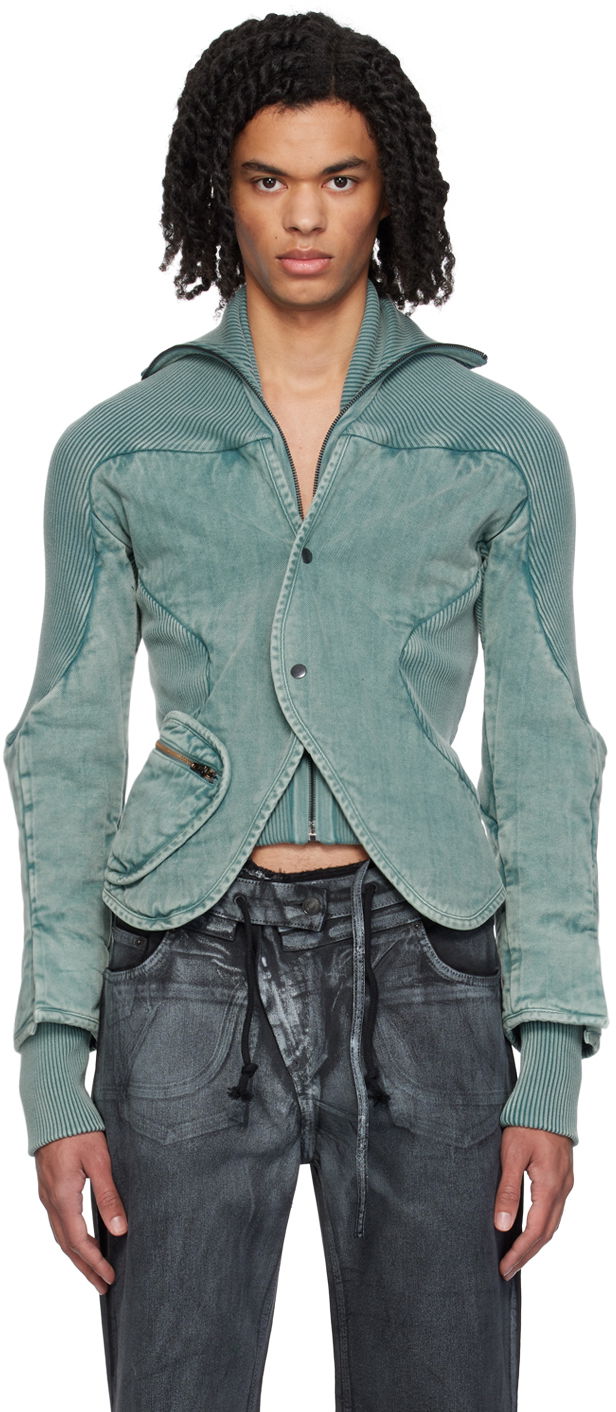 Яке Ottolinger Ottolinger Silhouette Denim Jacket Зелено | 2100301, 0