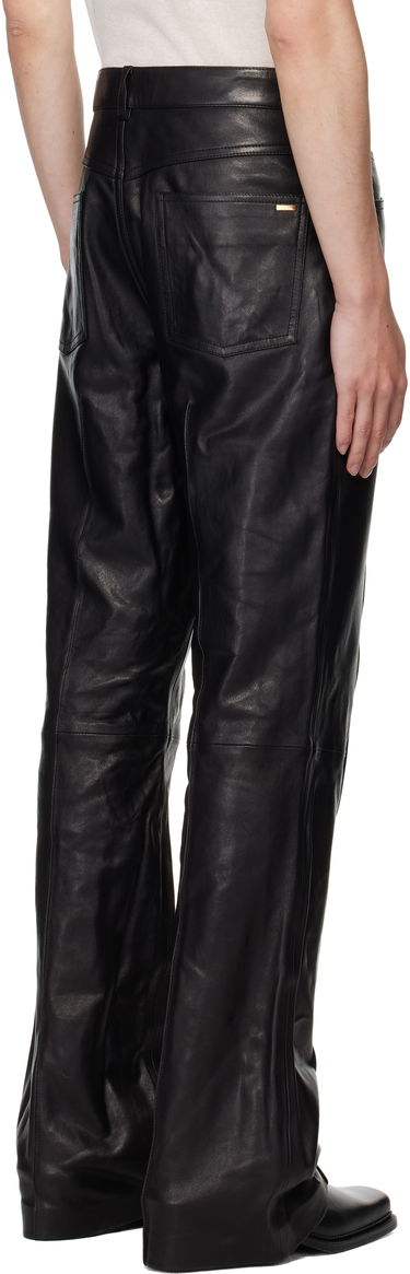 Панталони AMIRI AMIRI Boot Cut Leather Pants Черно | AMLTPA1009, 2